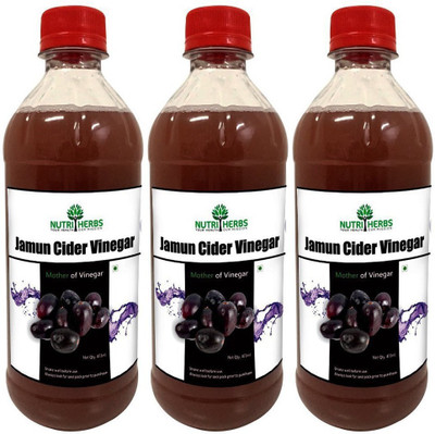 

Nutriherbs Jamun Cider Vinegar Nutrition Drink(3x473 ml, jamun Flavored)