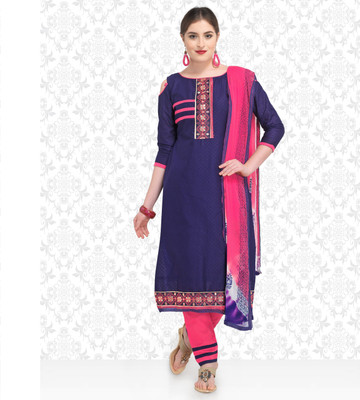 Divastri Cotton Blend Solid Salwar Suit Material