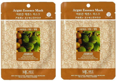 

MJ CARE MJ Argan Essence Mask for Spa Like Results at Home Pack of 2 - Purifying Face Mask for Healthy Skin(10 g)