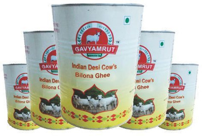 

Gavyamrut BILONA DESI COW GHEE 5 L PACK OF 5 5 L Tin(Pack of 5)