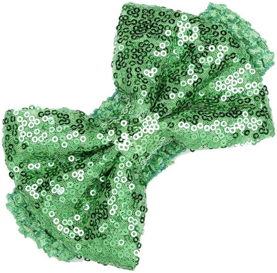 

Pikaboo Big Sequin Bow Headband - Green Head Band(Green)