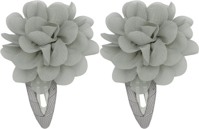

Pikaboo A Pair Of Floral Tic-Tac Hair Clips For Girl ( Grey ) Hair Clip(Grey)