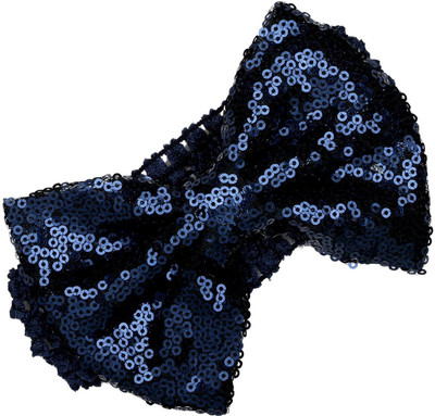 

Pikaboo Big Sequin Bow Headband - Navy Head Band(Blue)