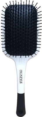 

PROSTYLE Large Professional Paddle Brush - White, Original Ball-ended Nylon Pins Brush