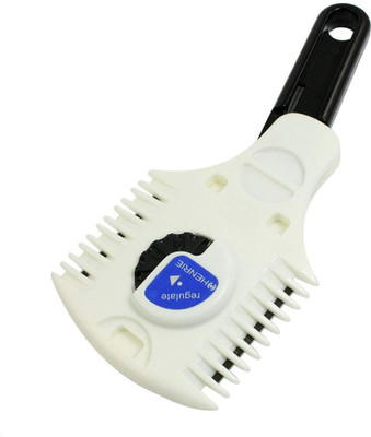 

UXCELL Black Handle White Plastic Double Sided Hair Styling Razor Thinning Comb