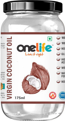 

OneLife Extra Organic Coconut Oil for Skin and Hair (175 ml) Hair Oil(175 g)
