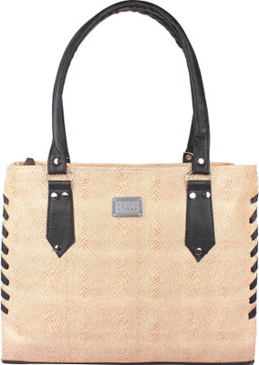 

Fashonic Beige & Black PU Solid Handbag For Women Shoulder Bag(Beige, Black, 14 inch)