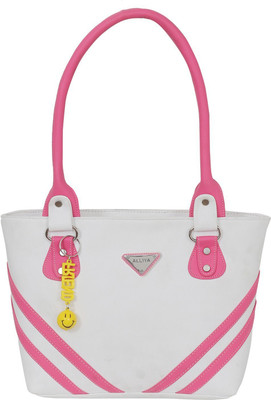 

Aliya Shoulder Bag(White, Pink), Pink;white