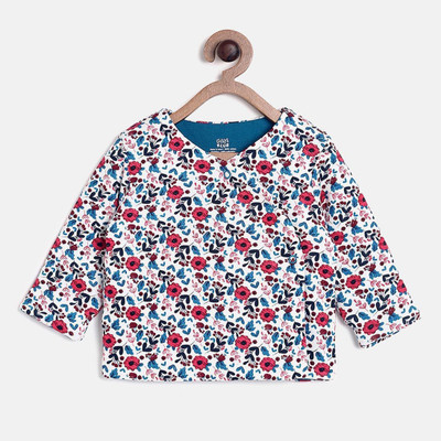 

Mini Klub Full Sleeve Printed Baby Girls Jacket, Multi