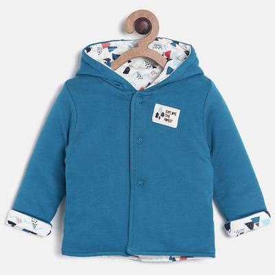 

Mini Klub Full Sleeve Self Design Baby Boys Jacket, Blue
