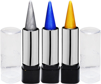 

Color Diva Blue, Gold & Silver Kajal(Multicolor)