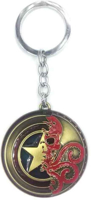 

Optimus traders Superhero Comics C America Shield hydra new 3d Metal Key Chain(Multicolor)