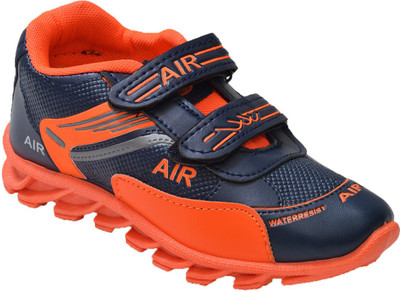 

BUNNIES Girls Velcro Moccasins(Orange, Blk-orange