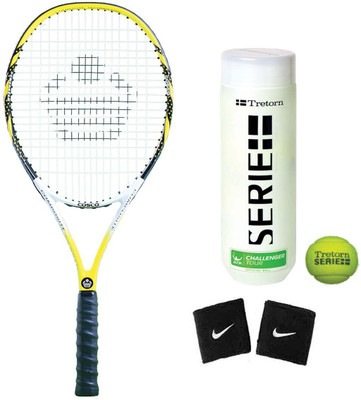 

Cosco Power Beam ( Senior Size ) Tennis Racquet ( Color on Availability) with Tennis Ball " Tretorn Serie " 2 Band Tennis Kit