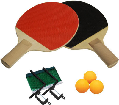 

ME 1 Pair Table Tennis Racket Set With Net, Clumps And 3 Balls For Kids 5 To 10 Years Table Tennis Kit