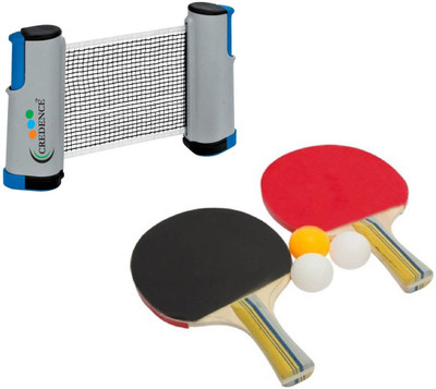 

Credence Hi-Quality Retractable Table Tennis Net with Table Tennis Racket and balls Table Tennis Kit
