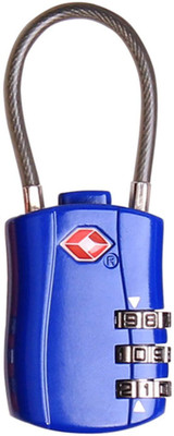 

tecmac Travel 3 Digit Security Luggage Combination Cable Lock(Blue)