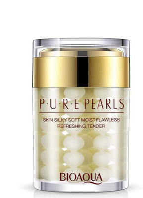 

Bioaqua Imported Pure Pearl Cream Skin Care Hyaluronic Acid Deep Moisturizing Anti Wrinkle Face Care Whitening Essence Cream Face Care day creams & moisturizers( Korean Beauty secrets) K-Beauty Skin care(60 ml)