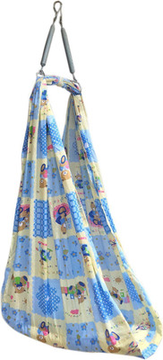 

Younique Cotton Infants Baby Cradle Swing with Spring set and Mosquito Net(Sandal, Blue)