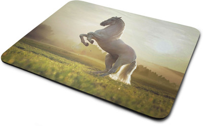 

Rawpockets Mouse Pad ' White Horse ' Printed Mouse Pad|Printed Mouse pad|Rubber Mouse Pad|Laptop and Desktop Accessories|Designer Mouse pad|Non Woven Fabric Mousepad(Multicolor)