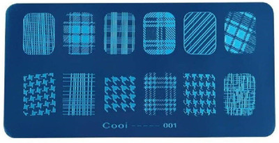 

SYGA 1 Piece Cooi_001 Style Nail Plates Nail Art Image Stamping Plates Nail Sticker(Silver)