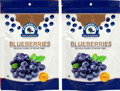 

Wonderland Blueberries Dried Fruits Combo Pack of 2 (150g Each) Blueberry(300 g, Pouch)
