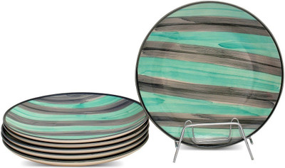 

Caffeine Handmade Multicolor Plate Set(Pack of 6)