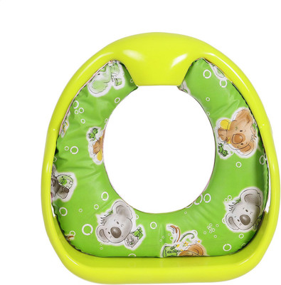 

NHR Cushioned Potty Training Seat with Baby Print n Handle Bars (Green) Potty Seat(Green)