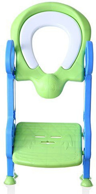 

NIRVA Potty Training Seat for Potty Training Step Trainer Ladder Toilet Training Potty Seat In Non-Slip Steps soft Cushion Pad for Baby Boys Girls In Blue Color Potty Seat(Green, Blue)