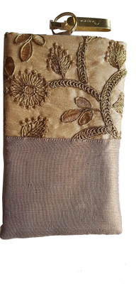 

Mahadev Exports Mobile pouch with zip behind Mobile Pouch(Gold)