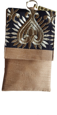 

Mahadev Exports Mobile pouch with zip behind Mobile Pouch(Gold)