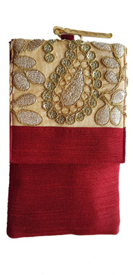 

Mahadev Exports Mobile pouch with zip behind Mobile Pouch(Maroon)