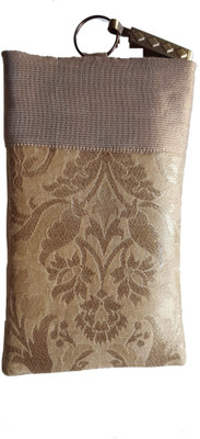

Mahadev Exports Mobile pouch with zip behind Mobile Pouch(Gold)