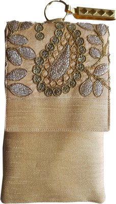

Mahadev Exports Mobile pouch with zip behind Mobile Pouch(Gold)