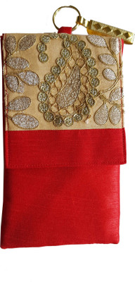 

Mahadev Exports Mobile pouch with zip behind Mobile Pouch(Red)