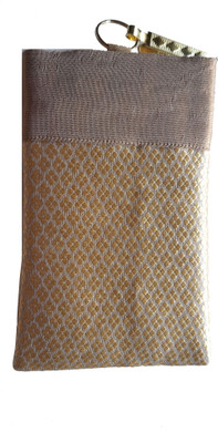 

Mahadev Exports Mobile pouch with zip behind Mobile Pouch(Gold)