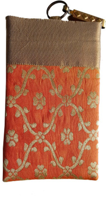 

Mahadev Exports Mobile pouch with zip behind Mobile Pouch(Orange)