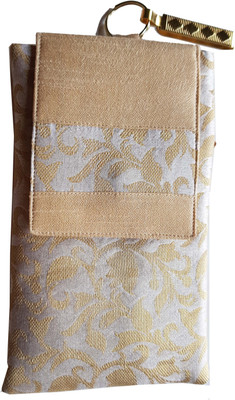 

Mahadev Exports Mobile pouch with zip behind Mobile Pouch(Gold)