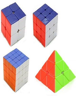 

Bestie Toys High Speed Stickerless Magic Rubik Cube Combo Puzzle Brainstorming Game Toy (2x2 , 3x3, 4x4, Pyraminx)(4 Pieces)