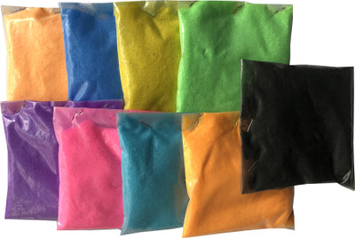 COLORFULL Pack of 9 Rangoli Powder(Multicolor)