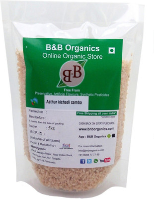 

B&B Aathur kichadi Samba, 5 kg Jeera Samba Rice (Medium Grain, Parboiled)(5 kg)