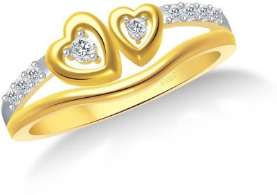 OMJ STYLE FOR EVER Alloy Cubic Zirconia, Diamond Gold Plated Ring