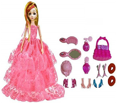

Toy Arena Baby Dress up Cosmetic Fashion Doll Set with Make-up Accessories for Your Loved Once Assorted Color