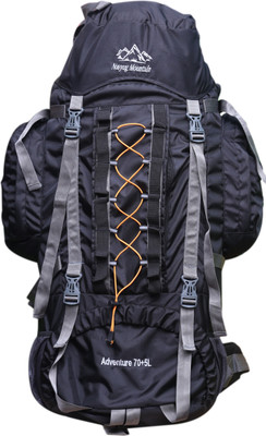 Navyug Mountain 2010 Black Travel Daypack Rucksack - 70(Black)