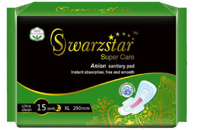 

Swarzstar SUPER CARE ULTRA CLEAN ANION SANITARY PADS-XL (290mm) Sanitary Pad(Pack of 15)