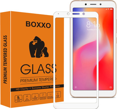 Boxxo Edge To Edge Tempered Glass for Mi Redmi 6(Pack of 1)