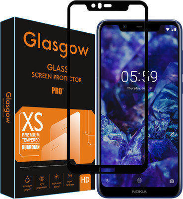 Glasgow Edge To Edge Tempered Glass for Nokia 5.1 Plus(Pack of 1)