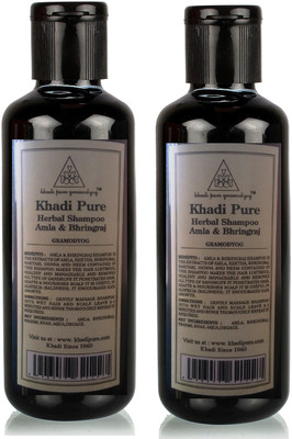 

Khadi Pure HERBAL AMLA & BHRINGRAJ SHAMPOO BY GRAMODYOG(420 ml)