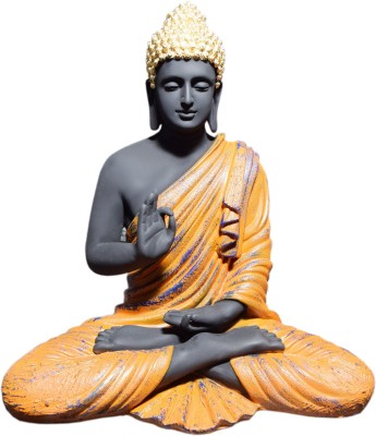 GW Creations Polyresin Sitting Buddha Idol Statue Showpiece Decorative Showpiece  -  38 cm(Polyresin, Multicolor)