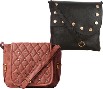 

Fillin Cart Women Casual, Evening/Party, Formal Black, Brown PU Sling Bag